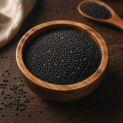 Graines de sésame noires entières