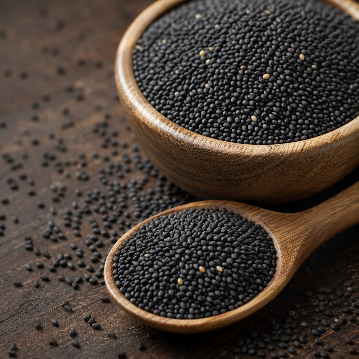 Graines de sésame noires entières