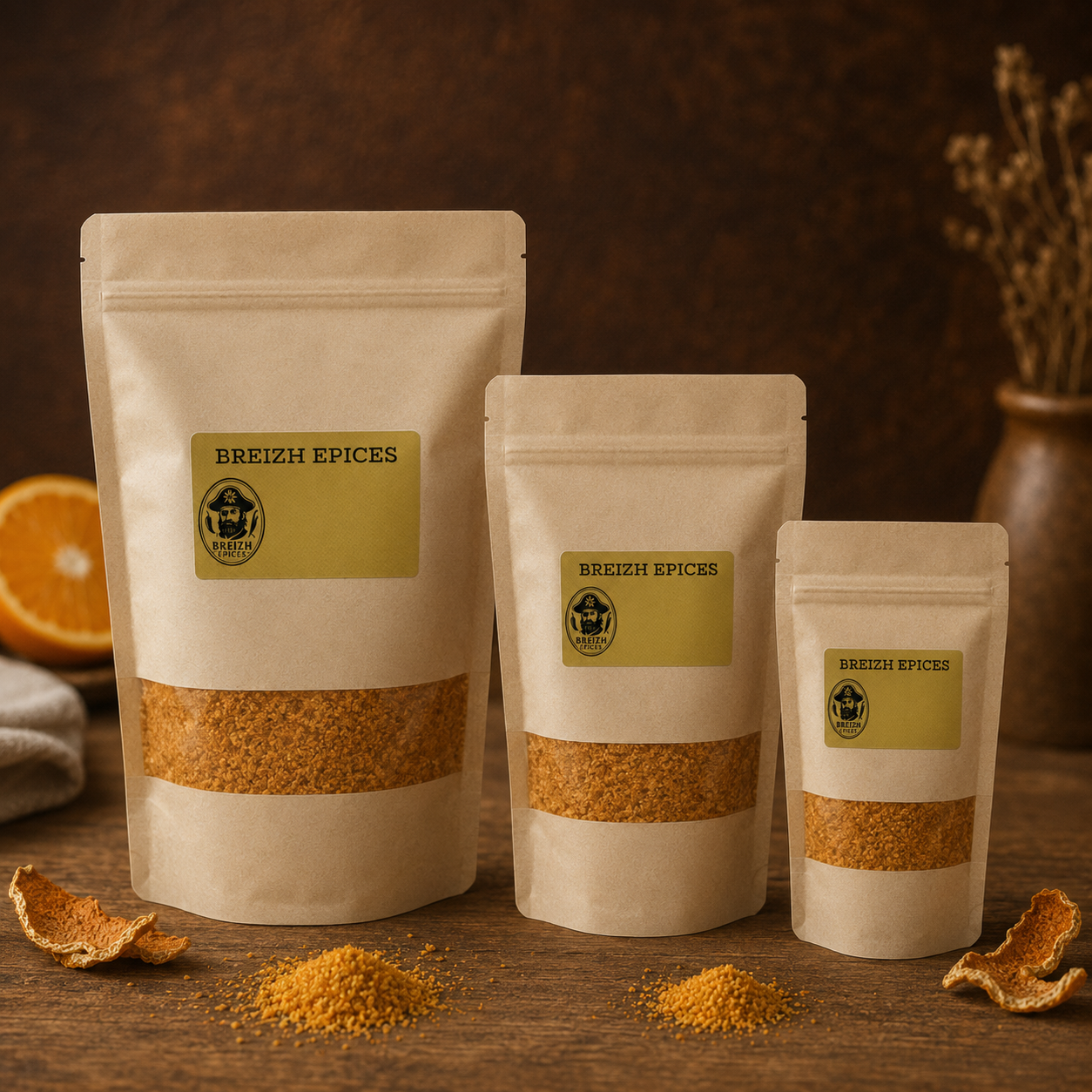 Granulés d'écorce de mandarine