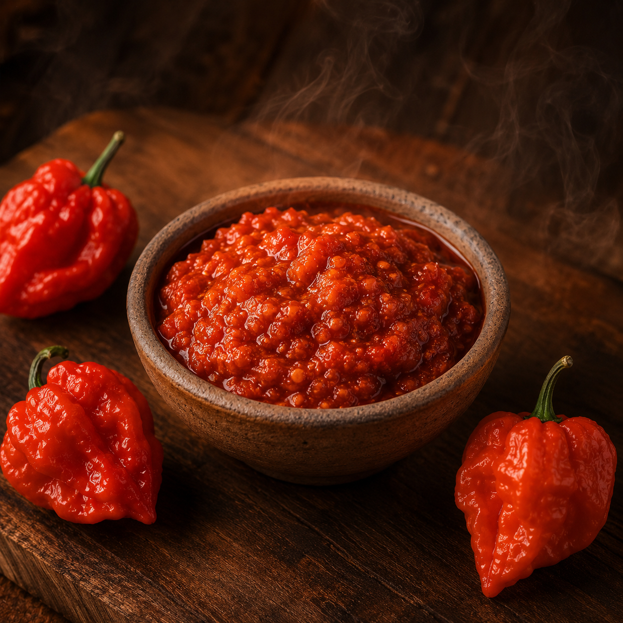 Purée de piment trinidad scorpion