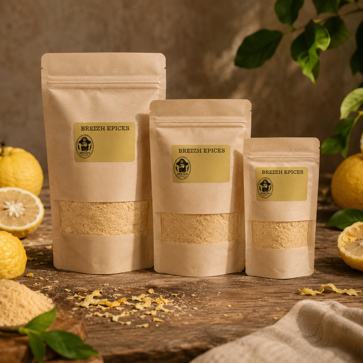 Poudre d'écorce de yuzu