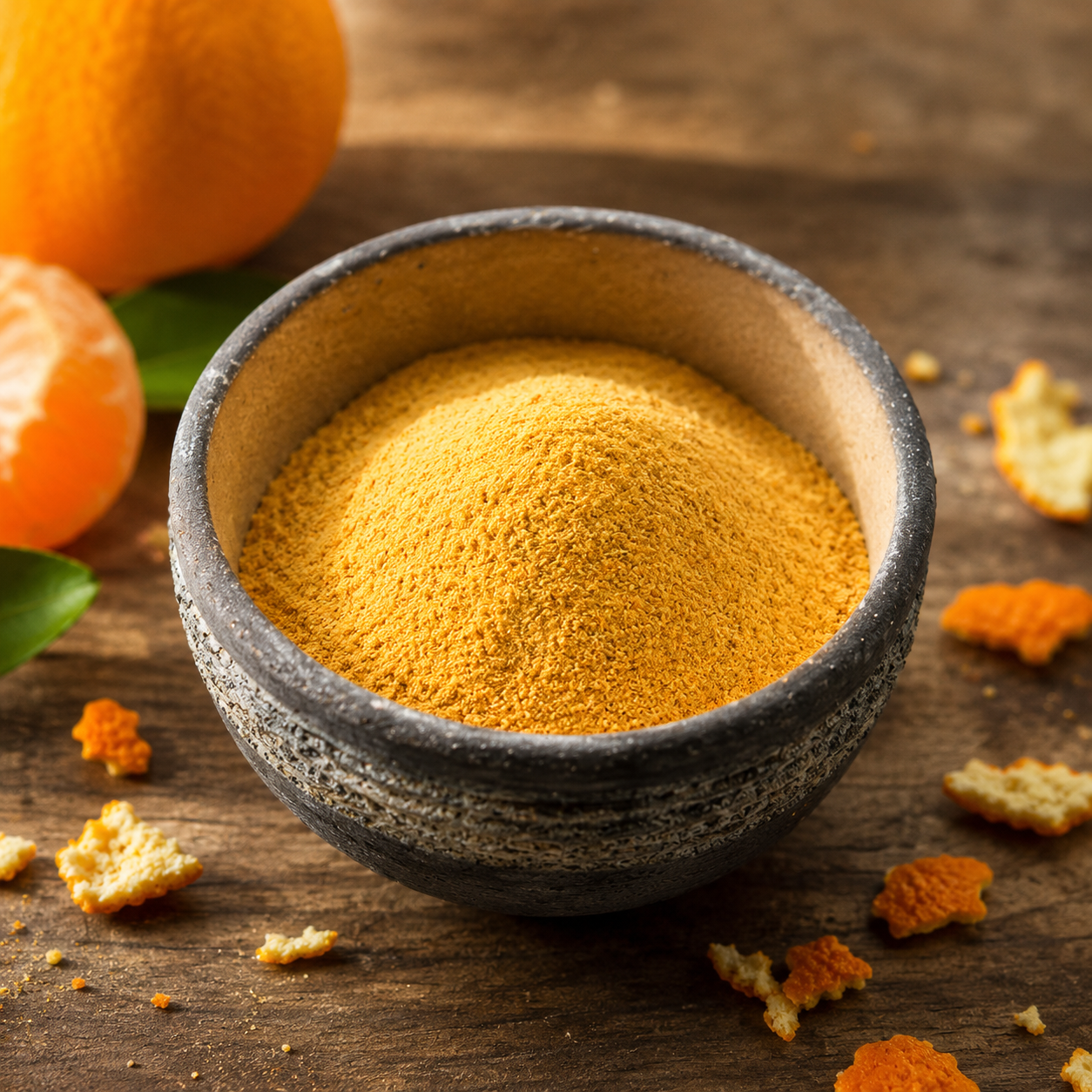 Poudre d'écorce de Mikan (mandarine japonaise)