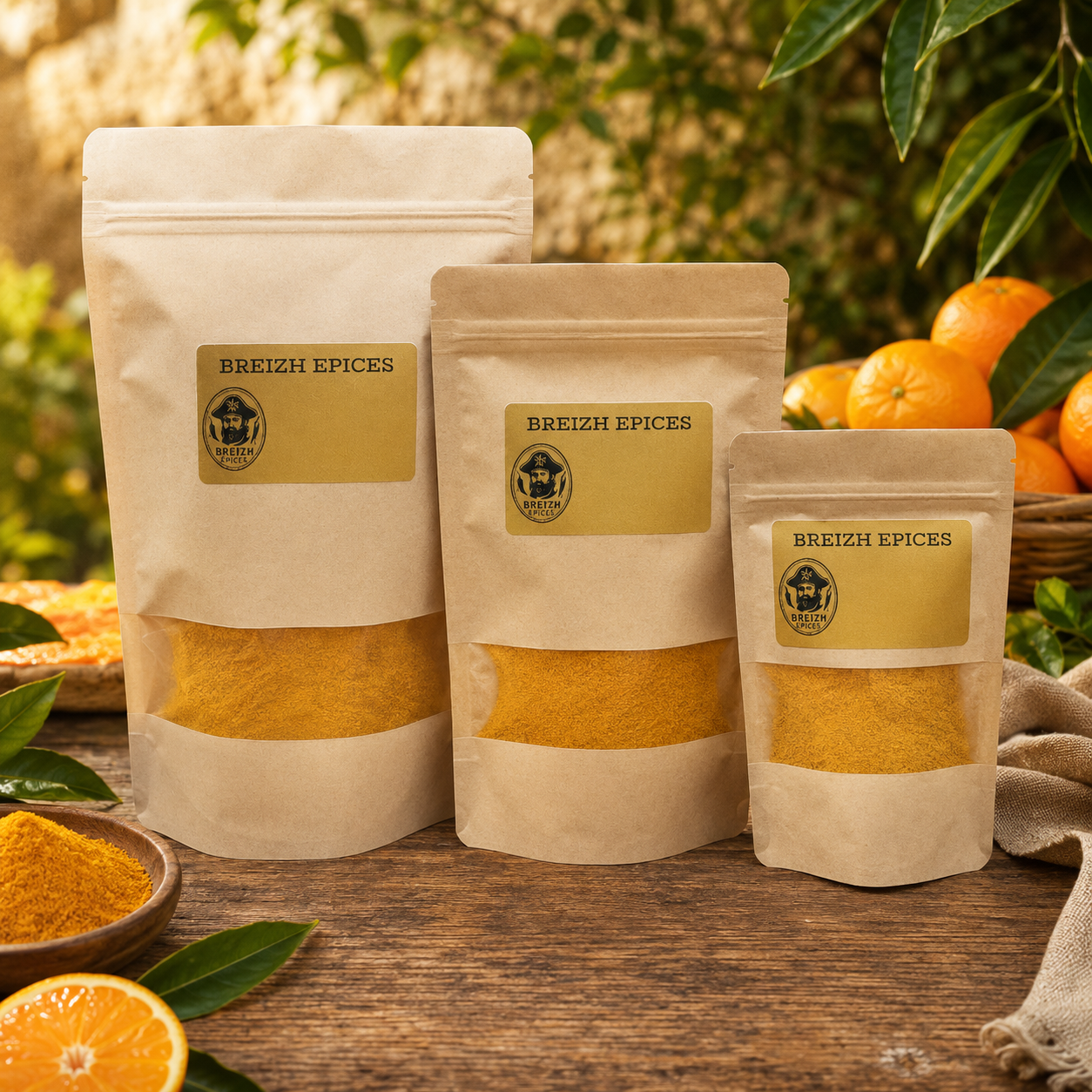Poudre d'écorce de Mikan (mandarine japonaise)