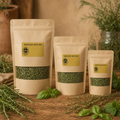 Feuilles d'estragon coupées
